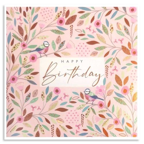 Birds In A Tree Birthday Card